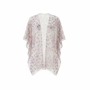 Francesca's Collections Floral Sheer Swim Coverup OS New